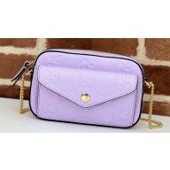 Gucci GG super mini shoulder bag leather 781554 Lilac 2024