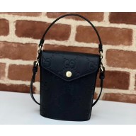 Gucci GG super mini shoulder bag leather 772795 Black 2024