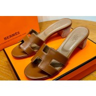 Hermes Heel 5cm Oasis Sandals in Swift Box Calfskin (original quality) 48