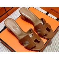 Hermes Heel 5cm Oasis Sandals in Togo Leather (original quality) 59