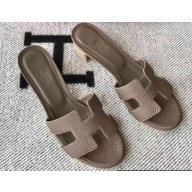 Hermes Heel 5cm Oasis Sandals in Togo Leather (original quality) 10