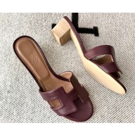 Hermes Heel 5cm Oasis Sandals in Swift Box Calfskin (original quality) 22