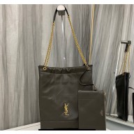 Saint Laurent JAMIE 4.3 POCHON Bag in lambskin 781666 Gray 2024