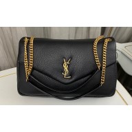 Saint Laurent Calypso large Bag in grained lambskin 777399 Black 2024