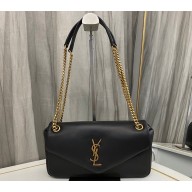 Saint Laurent Calypso Bag in plunged lambskin 734153 Black 2024