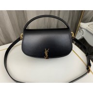 Saint Laurent VOLTAIRE BOX Leather Shoulder Bag 787671 Black 2024