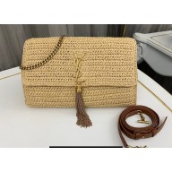 Saint Laurent KATE 99 TASSEL bag in raffia 604276 2024
