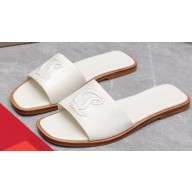 Christian Louboutin timeless CL mules in calf leather White 2024
