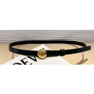 Loewe Width 1.5cm Pebble belt in smooth calfskin Black