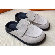 Hermes Go Women/Men mules in suede calfskin (original quality) 02