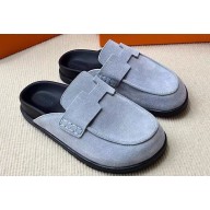 Hermes Go Women/Men mules in suede calfskin (original quality) 04