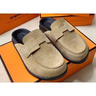 Hermes Go Women/Men mules in suede calfskin (original quality) 06