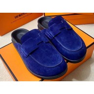 Hermes Go Women/Men mules in suede calfskin (original quality) 08