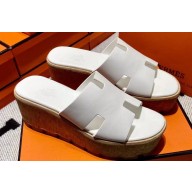 Hermes Eze 30 Sandals in calfskin White (original quality)