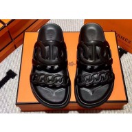 Hermes Extra sandals in Nappa leather Black (original quality)