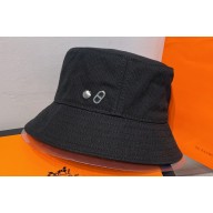 Hermes Calvi Seashell bucket hat Black 2024