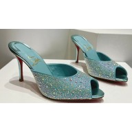 Christian Louboutin Heel 8.5cm/10cm Me Dolly Mules in Crystal Green 2024