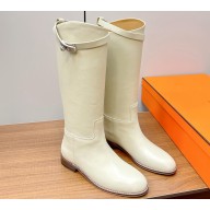 Hermes Jumping boots in calfskin White 2024