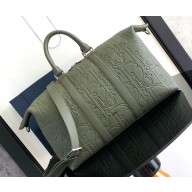 Dior Weekender 40 Bag in Khaki Dior Gravity Leather and Khaki Grained Calfskin 2024