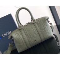Dior Weekender 25 Bag in Khaki Dior Gravity Leather and Khaki Grained Calfskin 2024