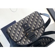 Dior Mini Gallop Bag with Strap in Beige and Black Dior Oblique Jacquard with Black Grained Calfskin 2024