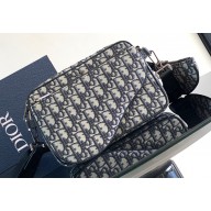 Dior Saddle Triple Pouch Bag in Beige and Black Dior Oblique Jacquard 2024