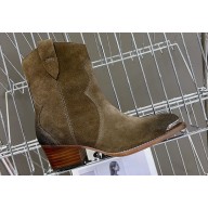 Celine Heel 4.5cm Chelsea Boot In Suede Khaki 2024