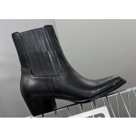 Celine Heel 4.5cm Cruiser Boots Chelsea Boot In Calfskin Black 2024