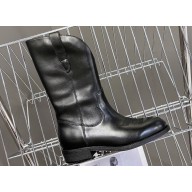 Celine Mid High Boots In Calfskin Black 2024