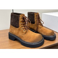 Loewe Sierra combat boots in suede Brown 2024