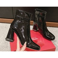 Roger Vivier Heel 10.5cm Viv' Podium Booties in patent leather Black 2024
