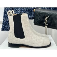 Loewe Campo Chelsea boot in brushed suede White 2024