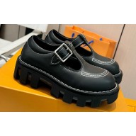 Louis Vuitton LV Checker Women/Men Mary Janes calf leather Black 1ACNBB 2024