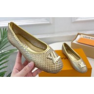 Louis Vuitton Shake Flat Ballerinas Perforated calf leather Gold 2024