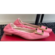Roger Vivier Elastic piping Metal Buckle Ballerinas Pink 2024