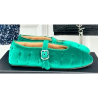 Alaia velvet ballerina flats Green 2024