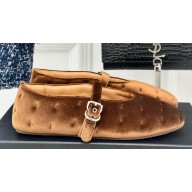 Alaia velvet ballerina flats Brown 2024