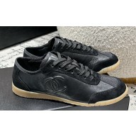 Chanel Calfskin & Suede Calfskin Sneakers G45996 Black 2024