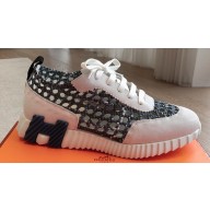 Hermes Bouncing Women/Men sneakers in printed braided silk 04 2024