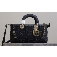 Dior Medium Lady D-Joy Bag in Black Graphic Cannage Calfskin 2024