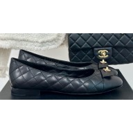 Chanel Calfskin & Lambskin Quilting Ballet flats G45879 Black 2024
