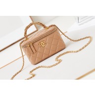 Chanel Shiny Lambskin & Gold-Tone Metal Clutch with Chain Bag AP4168 Beige 2024