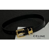 Celine Les Cuirs Celine Double Bracelet Black in Calfskin and Brass with Gold Finish 2024