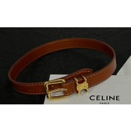 Celine Les Cuirs Celine Double Bracelet Brown in Calfskin and Brass with Gold Finish 2024