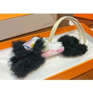 Hermes Budy charm in wool and lambskin 03 2024