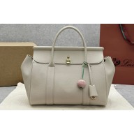 Loro Piana Loom bag L32 in Grained Calfskin Light Travertine/sun Gold (A0IF)