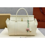 Loro Piana Loom bag L32 in Grained Calfskin Whisper White (1615)