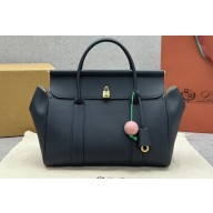 Loro Piana Loom bag L32 in Grained Calfskin Navy Blue (W000)