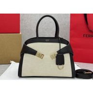 Ferragamo Hug handbag (S) Natural/Testa di Moro
