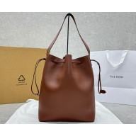 The Row Belvedere leather shoulder bag Brown